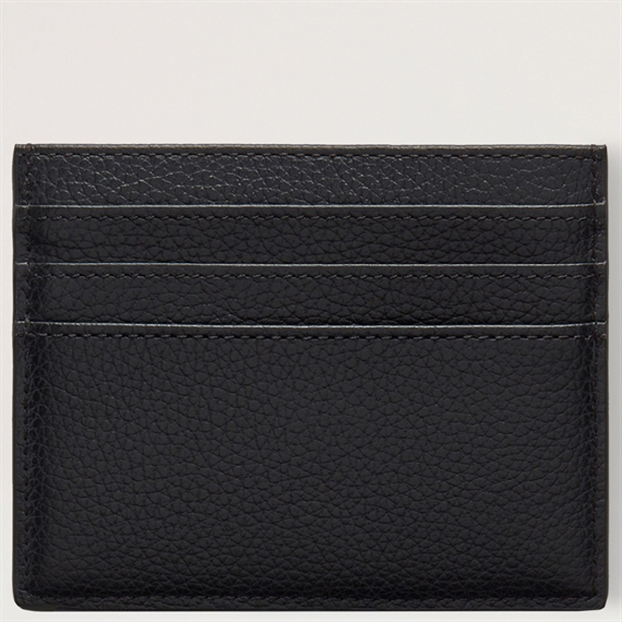 Mulberry Zipped Credit Card Slip Black Classic Grain